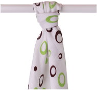 KIKKO XKKO BMB Bamboo towel 90 × 100, Spirals&Bubbles, Lime Bubbles - Children's Bath Towel