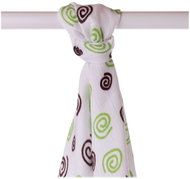 KIKKO XKKO BMB Bamboo towel 90 × 100, Spirals&Bubbles, Lime Spirals - Children's Bath Towel