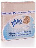 XKKO Organic dětské pleny z biobavlny 70 × 70 - Bird Eye Natural 5 ks - Látkové pleny