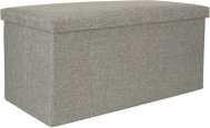 KIK folding pouffe with storage space grey 76 × 38 × 38 cm - Ottoman