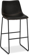 Furnhouse sada 2 ks barových židlí Indiana černá, eko kůže - Barová židle