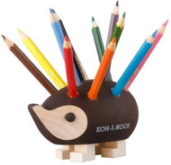 KOH-I-NOOR 9960S dřevěný ježek s pastelkami hnědý, mini 12 barev - Coloured Pencils