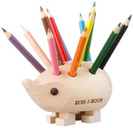 KOH-I-NOOR 9960S dřevěný ježek s pastelkami natur, mini 12 barev - Coloured Pencils