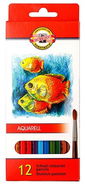 Koh-i-noor Pastelky akvarelové 3716, 12 ks - Pastelky