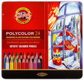 Koh-i-noor POLYCOLOR 3824/24 - umělecké pastelky v plechovém pouzdře - 24 ks