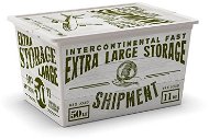 KIS C-Box Wood XL 50 liter kerekes - Tároló doboz