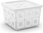 KIS Square Box kerekekkel, 28 literes, átlátszó - Tároló doboz