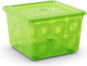 KIS Square Box kerekekkel, 28 literes, zöld - Tároló doboz