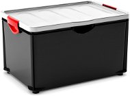 KIS Clipper Box XL čierny – sivé veko 60 l - Úložný box