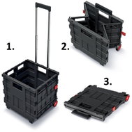 Kistenberg Skládací přepravka s madlem CART T červená 39,6 × 37 × 100,8 cm - Shipping Box