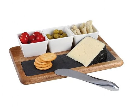 Kitchen Artist Servier-Set mit Schiefertafel MES110 - Servierbrett - Hauptbild