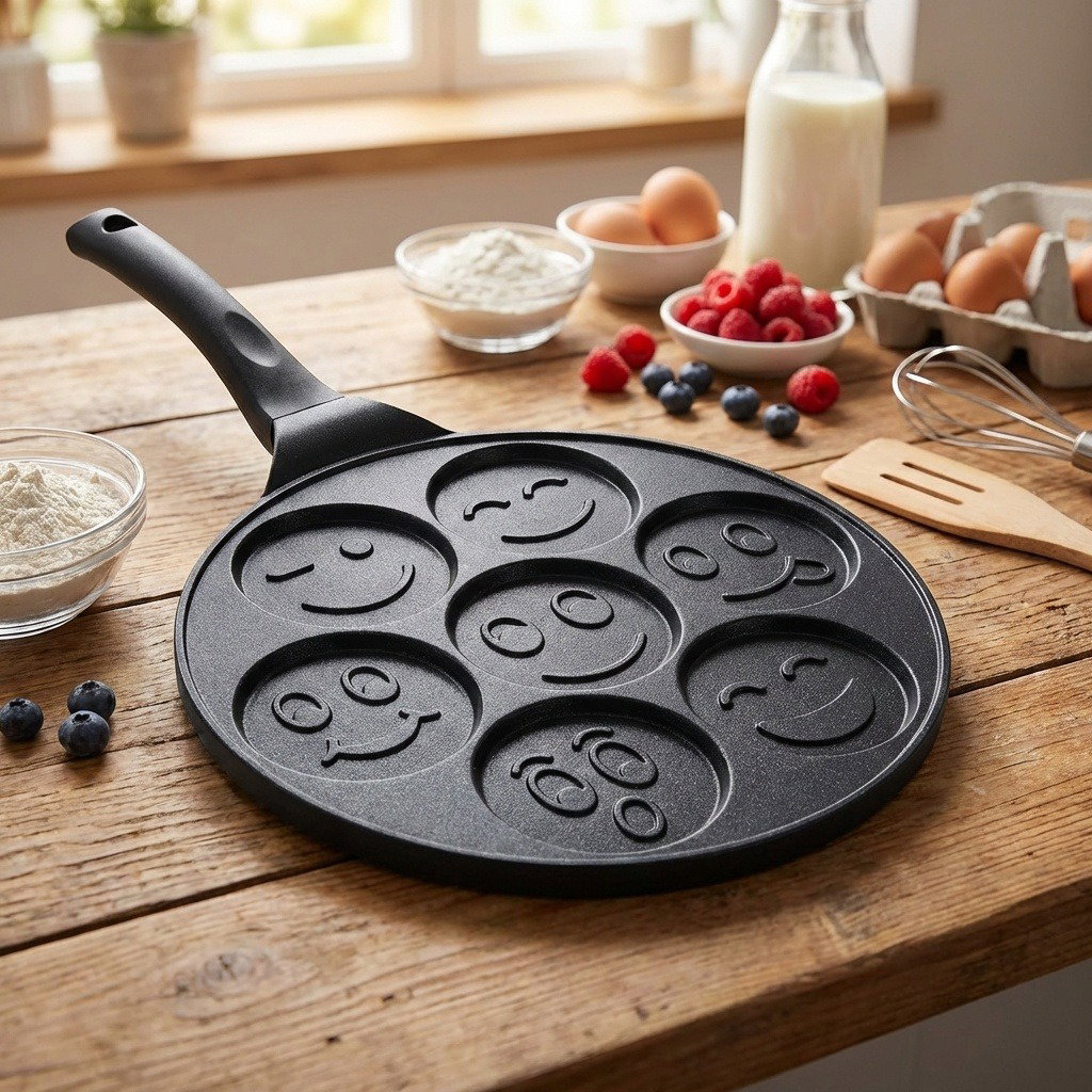 KITCHISIMO - 7 darabos, 26cm, smiley, tapadásmentes