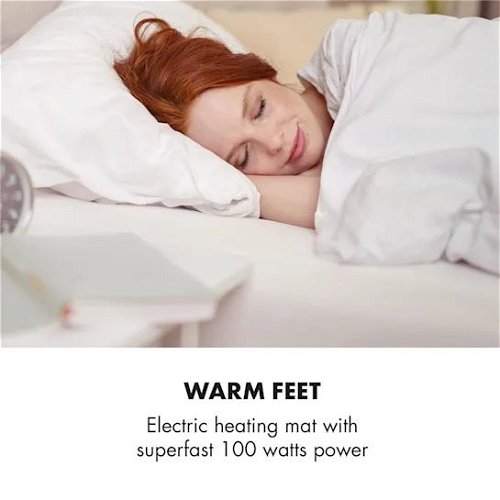 Klarstein Heizdecke Dr. Watson Heatzone XL, Fußwärmer Teppich Heizmatte  Fußboden beheizbare Fußmatte Heizteppich