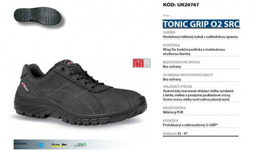 Safety shoe U-Power SK GRIP NERO GRIP S3 SRC - Footwear and Workwear