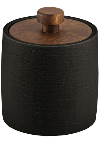 Kleine Wolke Cotton Pad Jar HARPER Black - Storage Jar - Main image