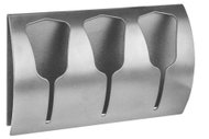 Kleine Wolke Triple Tulip Wall-Mounted Self-Adhesive Hook, Chrome - Bathroom Hook