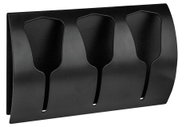 Kleine Wolke Triple Tulip Wall Hook, Self-Adhesive, Black - Bathroom Hook