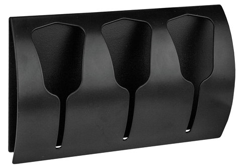 Kleine Wolke Triple Tulip Wall Hook, Self-Adhesive, Black - Bathroom Hook - Main image