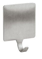 Kleine Wolke Basic Wall Hook Square, Self-Adhesive, 2 Pcs - Bathroom Hook