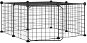 Klietka pre hlodavce SHUMEE 12-panelová ohrádka pre zvieratá s dvierkami čierna 35 × 35 cm oceľ, 3114051 - Klec pro hlodavce