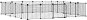 SHUMEE 20-panelová ohrádka pre zvieratá s dvierkami čierna 35 × 35 cm oceľ, 3114025 - Klietka pre hlodavce