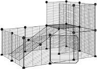 SHUMEE 20-panelová ohrádka pre zvieratá s dvierkami čierna 35 × 35 cm oceľ, 3114061 - Klietka pre hlodavce