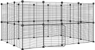 SHUMEE 28panelová ohrádka pro zvířata s dvířky černá 35 × 35 cm ocel, 3114044 - Cage for Rodents