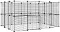 SHUMEE 28-panelová ohrádka pre zvieratá s dvierkami čierna 35 × 35 cm oceľ, 3114044 - Klietka pre hlodavce