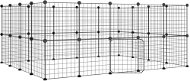 SHUMEE 36-panelová ohrádka pre zvieratá s dvierkami čierna 35 × 35 cm oceľ - Klietka pre hlodavce
