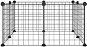 SHUMEE 8-panelová ohrádka pre zvieratá čierna 35 × 35 cm oceľ, 171621 - Klietka pre hlodavce