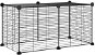 SHUMEE 8-panelová ohrádka pre zvieratá čierna 35 × 35 cm oceľ, 3114052 - Klietka pre hlodavce