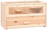 SHUMEE Klietka pre škrečky 60 × 30 × 35 cm masívne jedľové drevo - Klietka pre hlodavce