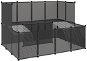 Cage for Rodents SHUMEE Klec pro malá zvířata černá 143 × 107 × 93 cm PP a ocel - Klec pro hlodavce