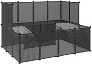 SHUMEE Klec pro malá zvířata černá 143 × 107 × 93 cm PP a ocel - Cage for Rodents