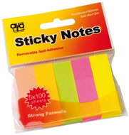 Auro Office Self-adhesive bookmark paper.15 × 50 mm, 5 colours, neon - Self-Adhesive Labels