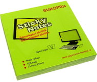 Europen Samolepící bloček 76 × 76/100l., neon zelená - Memo Pad