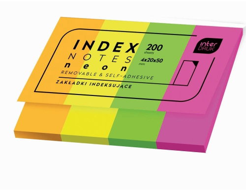 Interdruk Samolepící záložka NEON 4 × 20 × 50mm - Sticky Notes - Main image