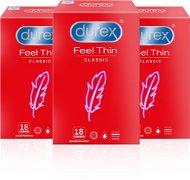 Kondomy DUREX Feel Thin Classic Pack 3 × 18 ks - Kondomy