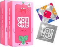 YOU ME Juicy kondomy se šťavnatým jahodovým aroma, 2× 12 ks - Condoms