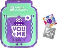 YOU ME Macho kondómy so stimulujúcimi vrúbkami, 50 ks - Kondómy