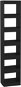 SHUMEE Knihovna / dělicí stěna černá 40 × 30 × 198 cm - Regál