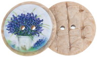 BELLATEX Set of 3 pieces, 2,5 cm lavender - 401133 - Button
