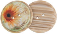 BELLATEX Set of 3 pieces, 2,5 cm sunflowers - 350451 - Button