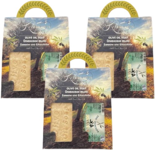 Knossos Dárková sada Olivové mýdlo bílé 100 g + šalvej 100 g (3 sady) - Cosmetic Gift Set - Main image