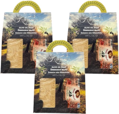 Knossos Dárková sada Olivové mýdlo s vůní arganu 100 g, 2 ks (3 sady) - Cosmetic Gift Set - Main image