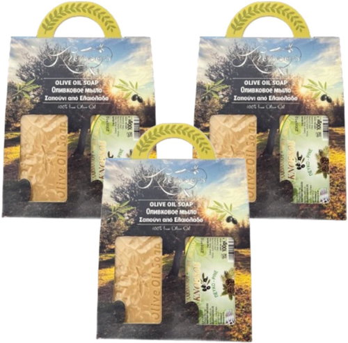 Knossos Dárková sada Olivové mýdlo s vůní borovice 100 g, 2 ks (3 sady) - Cosmetic Gift Set - Main image