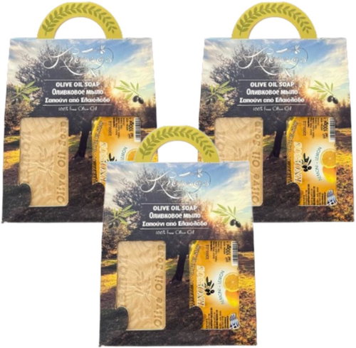 Knossos Dárková sada Olivové mýdlo s vůní citronu 100 g, 2 ks (3 sady) - Cosmetic Gift Set - Main image