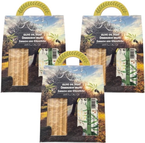 Knossos Dárková sada Olivové mýdlo s eukalyptovým olejem 100 g, 2 ks (3 sady) - Cosmetic Gift Set - Main image