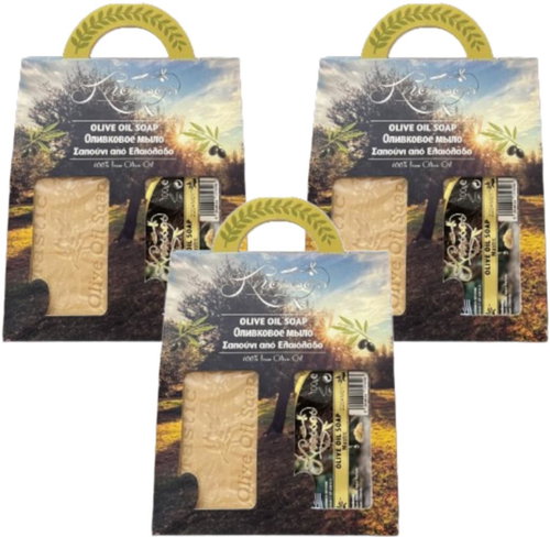 Knossos Dárková sada Olivové mýdlo s vůní pryskyřice 100 g, 2 ks (3 sady) - Cosmetic Gift Set - Main image