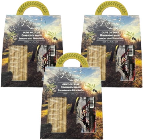 Knossos Dárková sada Olivové mýdlo s vulkanickým lávovým pískem 100 g, 2 ks (3 sady) - Cosmetic Gift Set - Main image